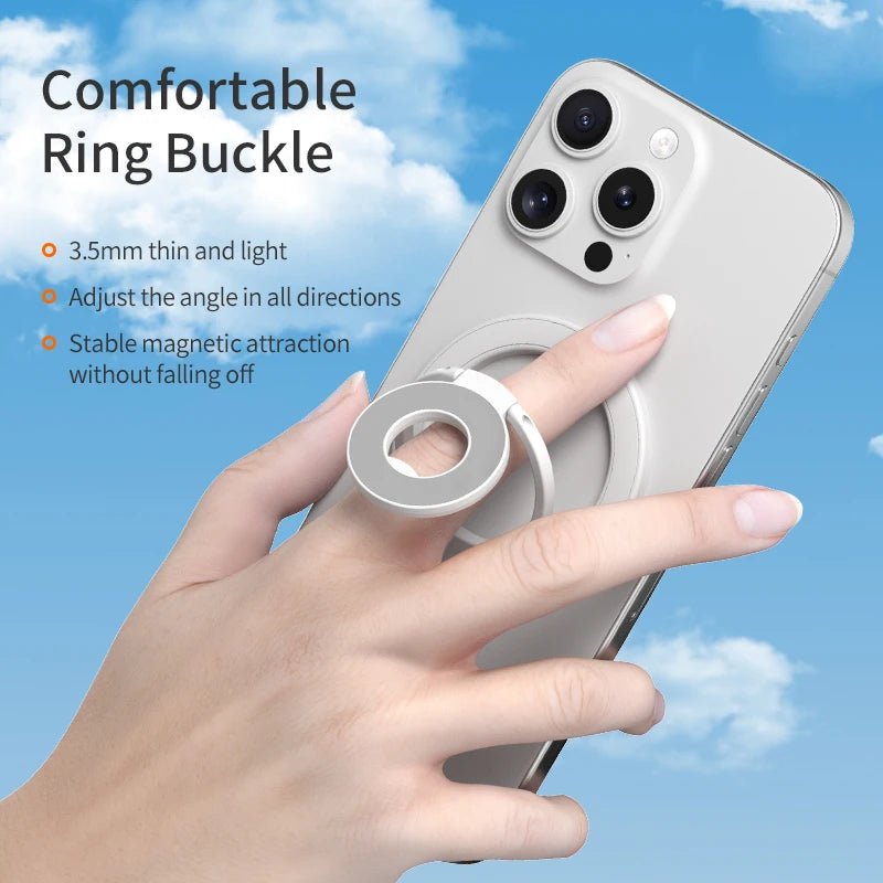 MagSafe-Compatible Magnetic Ring Grip & Kickstand