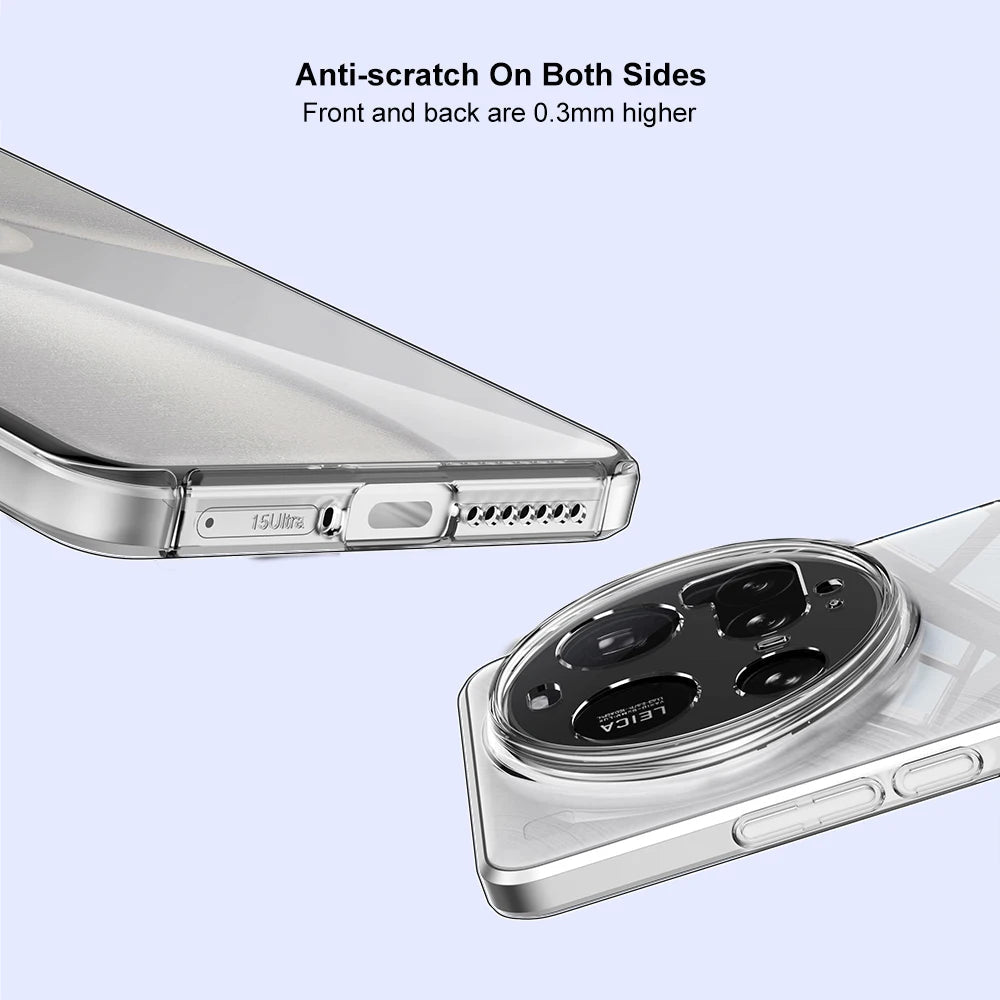 Ultra-Thin Transparent PC Case with TPU Frame for Xiaomi 15 Ultra