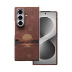 Aramid Fiber Textured Magnetic Case with Raised Camera Protection Ring for Samsung Galaxy Z Fold 8 Ultra