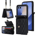 Crossbody PU Leather Phone Case with RFID Blocking & Card Slots for Samsung Galaxy Z Flip 7