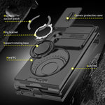 Heavy Duty PC+TPU Case with Rotating Ring Magnetic Car Mount Bracket for Samsung Galaxy Z Fold 8