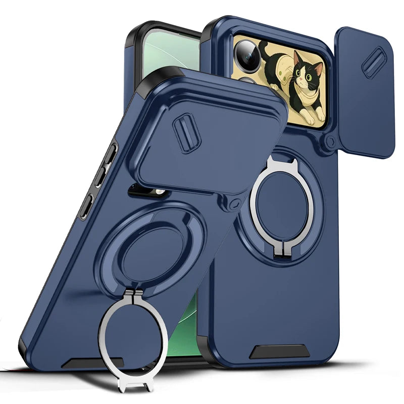 Xiaomi 17 Series Magnetic Case with Rotatable Ring Stand