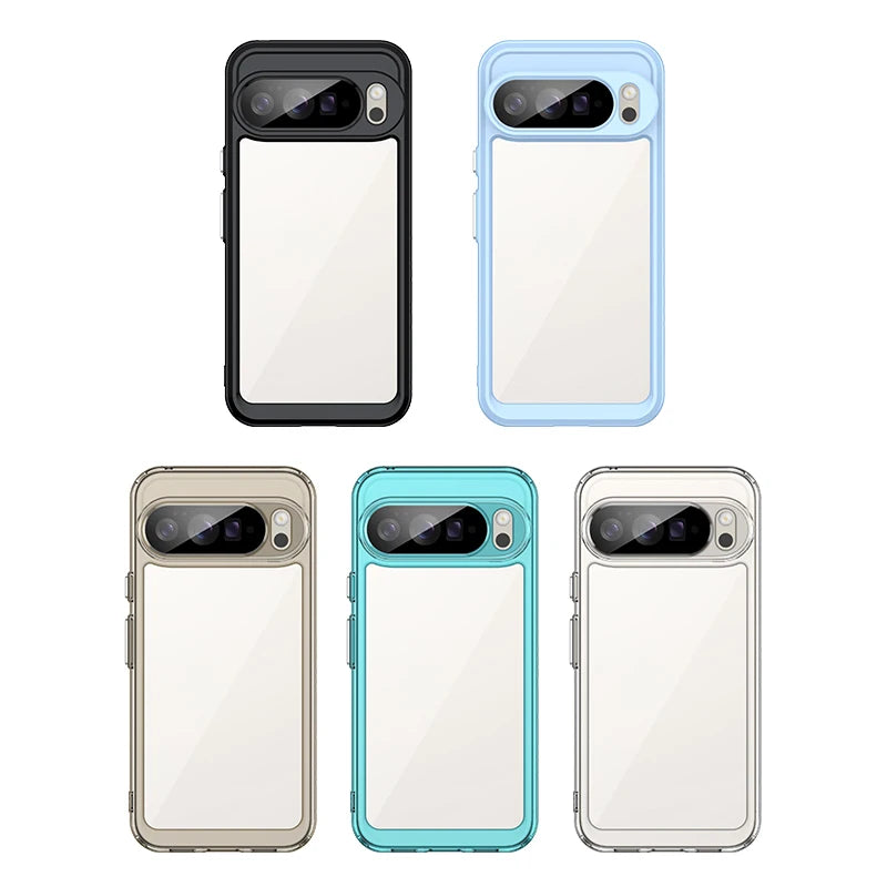 Google Pixel 10 Series Shockproof TPU + PC Clear Protective Case