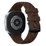 Diamond Quilted Pin-and-Buckle Watch Strap with Metal Fastener for Samsung Galaxy Watch 9