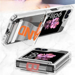 Transparent Hard Plastic Case with Wrist Strap & Bracket for Samsung Galaxy Z Flip 6