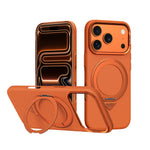 MagSafe Compatible Gingham Texture Case with 360° Rotating Bracket for iPhone 17 Series