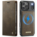 Leather Magnetic Flip Wallet Case with Kickstand for iPhone 18 Series
