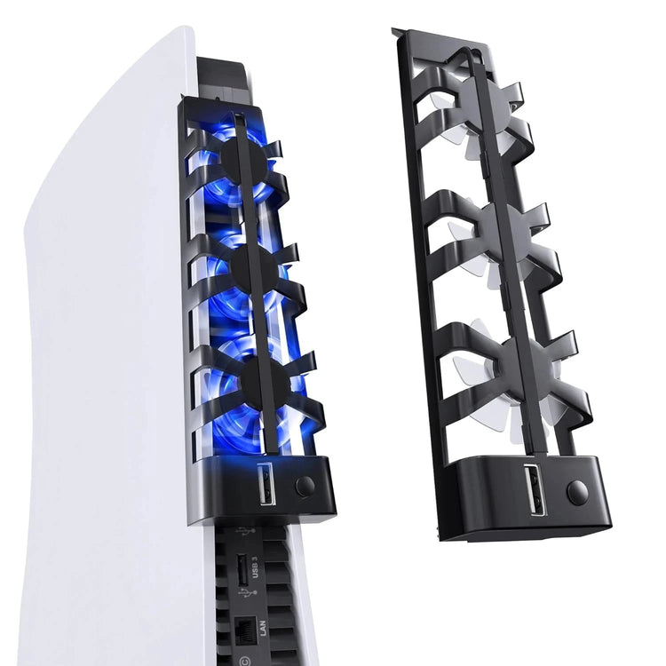 Cooling Fan with LED Light for PlayStation 5 Console (Disc and Digital Editions)