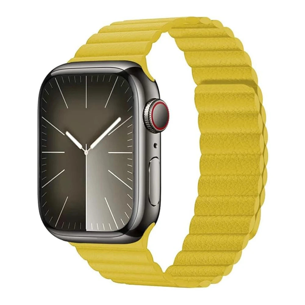 Premium Leather Magnetic Strap for Apple Watch