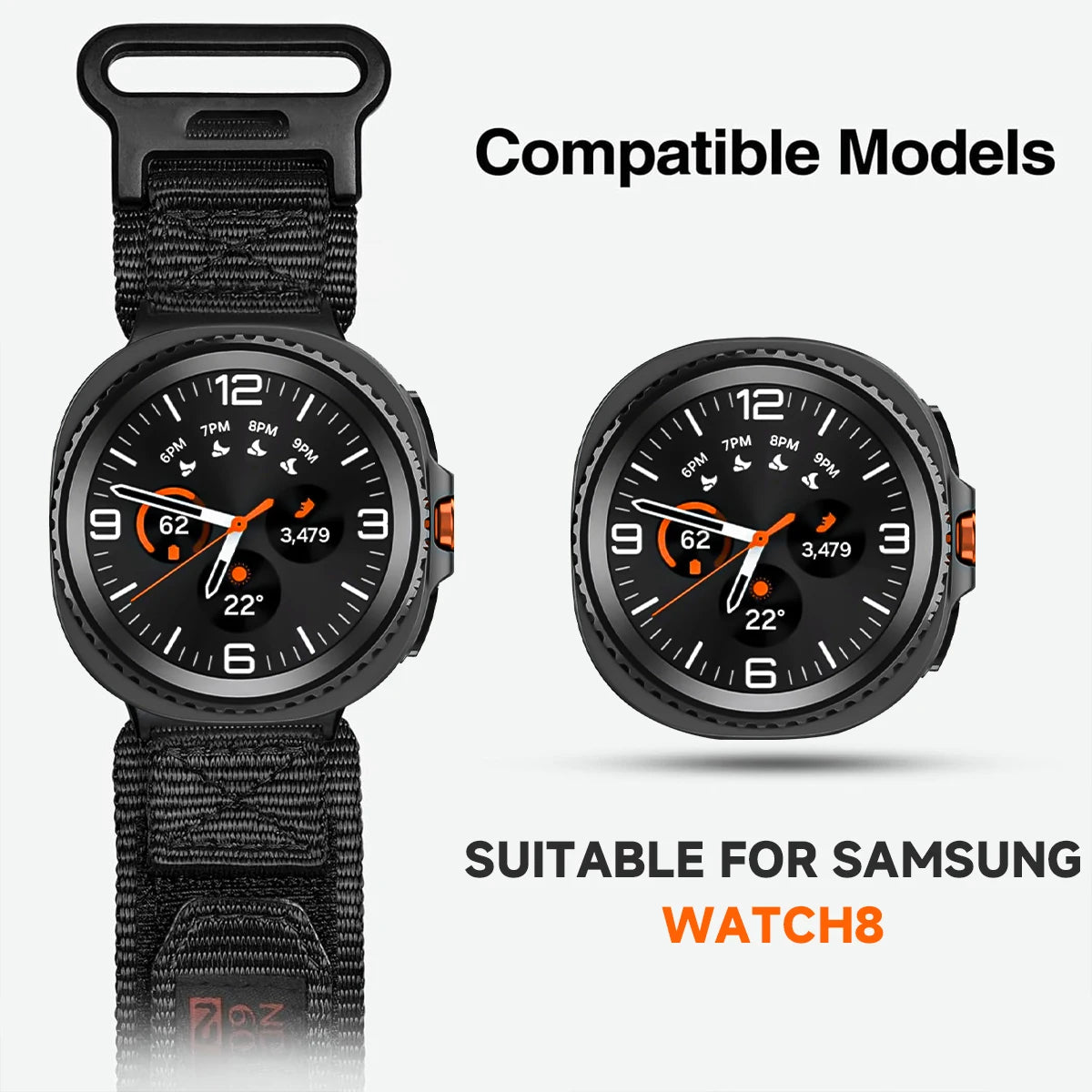 Quick Fit Sport Nylon Strap for Samsung Galaxy Watch 8 & Galaxy Watch 8 Classic