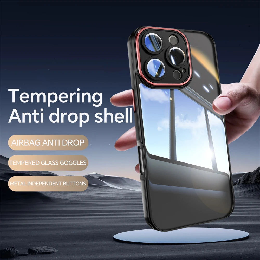 Acrylic Clear Shockproof Case with Camera Protector for iPhone 15 Series