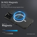 Aramid Fiber MagSafe Case with Metal Lens Protection for iPhone 16 Series