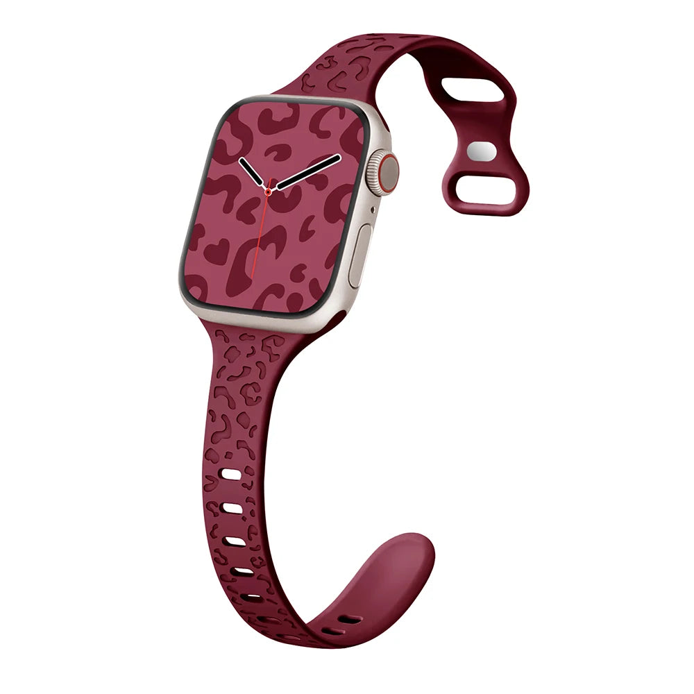 Slim Leopard Pattern Strap for Apple Watch