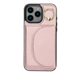 iPhone 16 Series Leather Wallet Case with Card Holder & Ring Kickstand