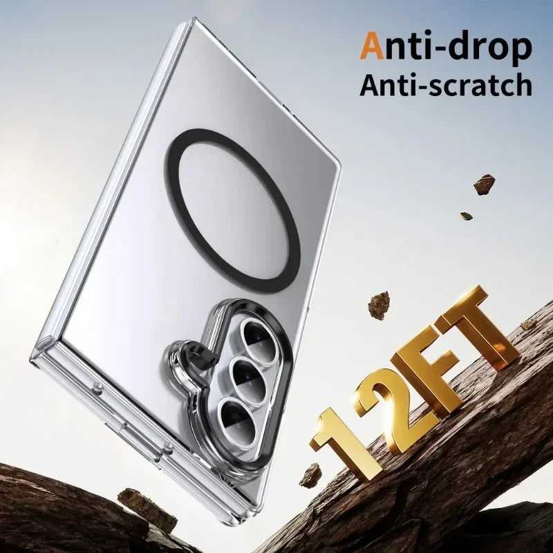 Samsung Galaxy Z Fold 6 Protective Magnetic Case with HD Glass Front Film