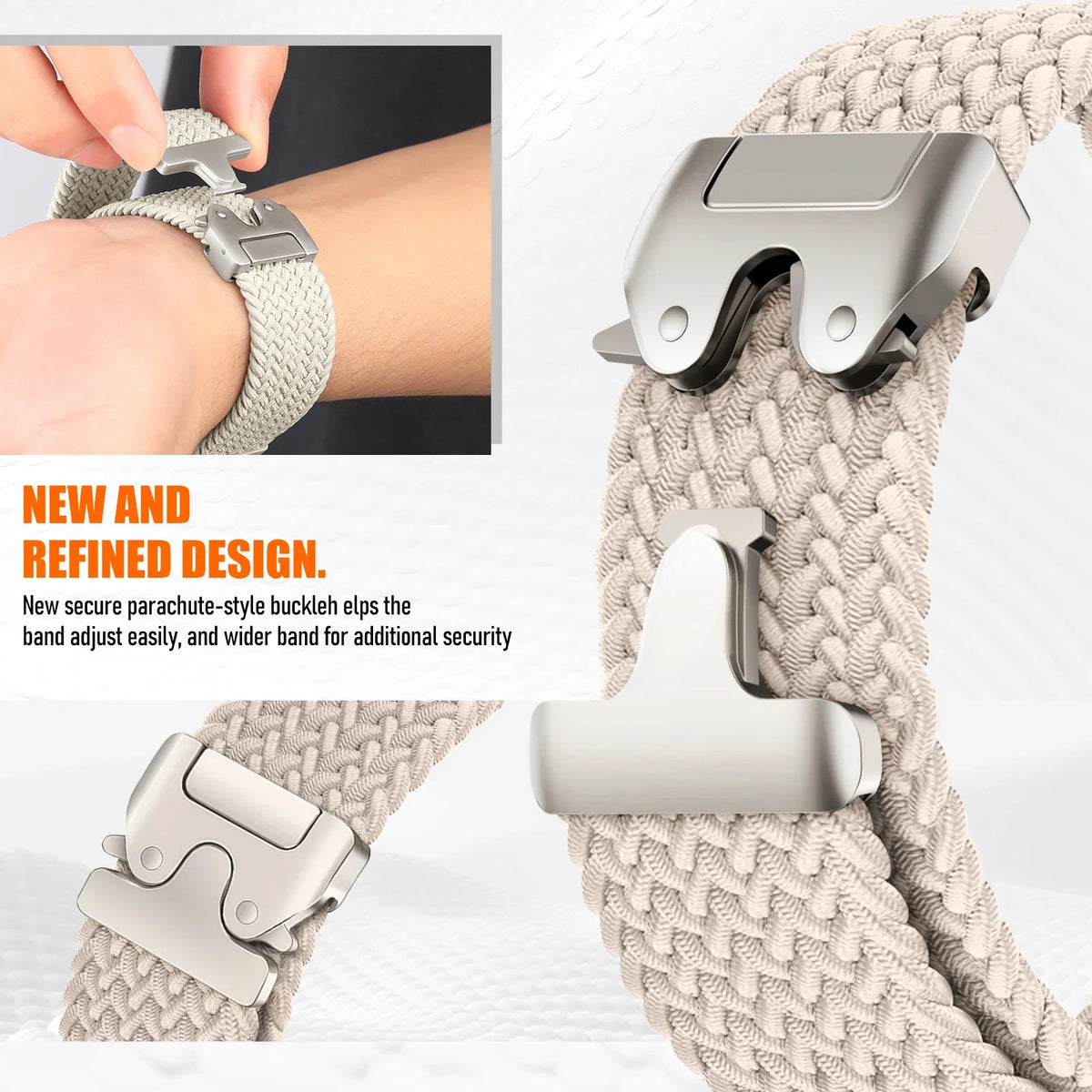 Braided Nylon Parachute Buckle Watch Strap for Samsung Galaxy Watch 9