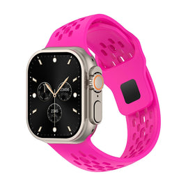 Perforated Silicone Tapered Band with Slot Connector for Apple Watch