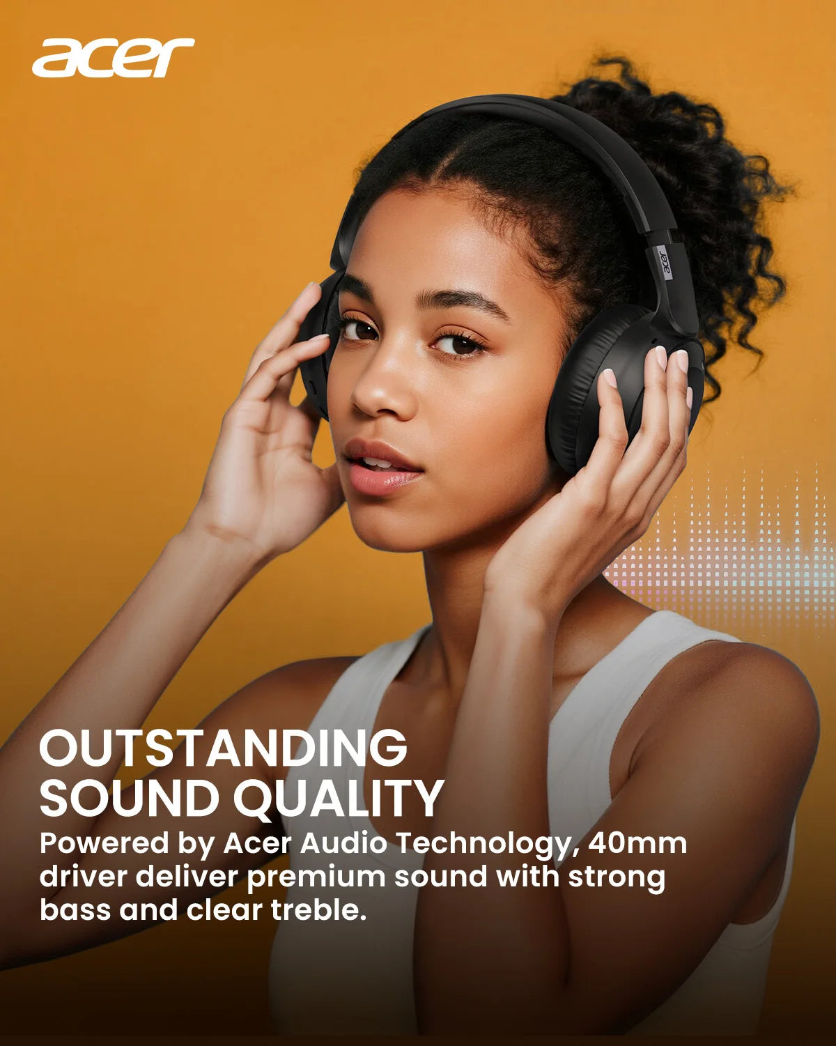 Acer OHR205 45-Hour Wireless Headphones