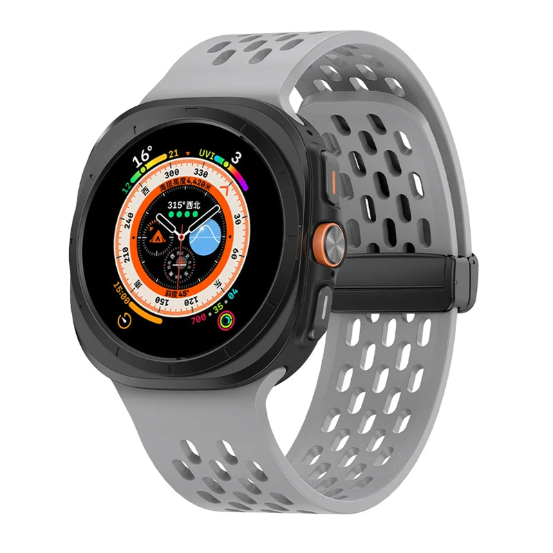 No-Gap Magnetic Silicone Sport Band for Samsung Galaxy Watch Ultra and Samsung Galaxy Watch Ultra (2025)