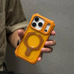 Frosted Translucent Shockproof MagSafe Armor Case with Kickstand for iPhone 17 Series