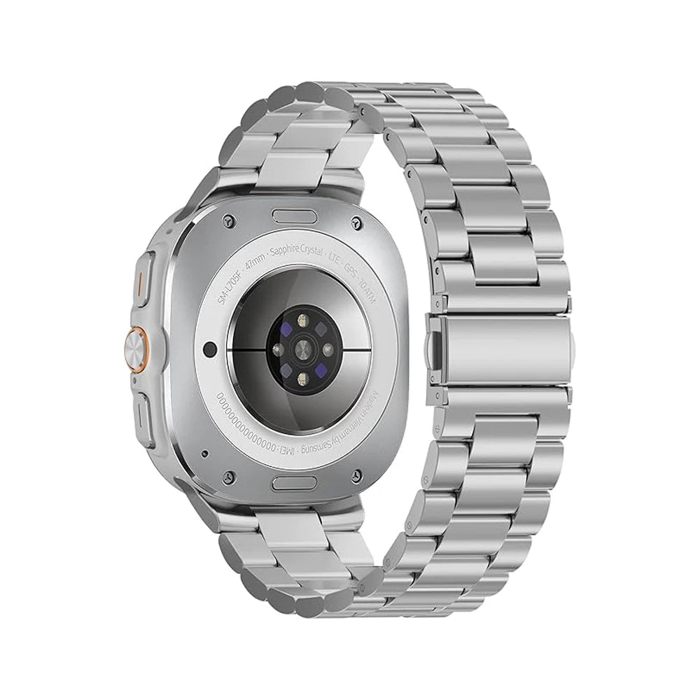 Stainless Steel Link Bracelet Band with Removable Links for Samsung Galaxy Watch Ultra 2