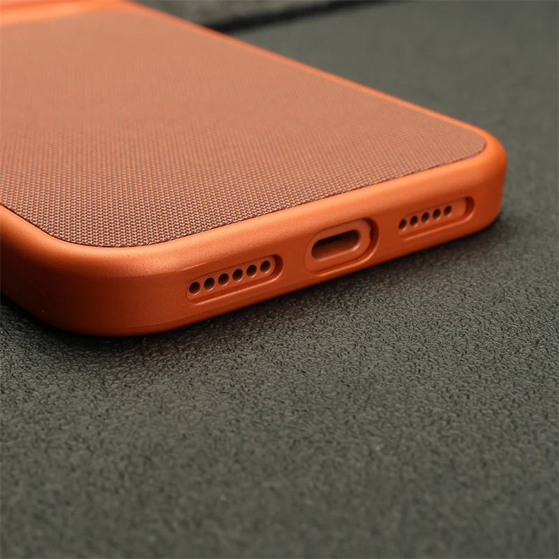 Diamond Pattern Leather MagSafe Case for iPhone 17 Series