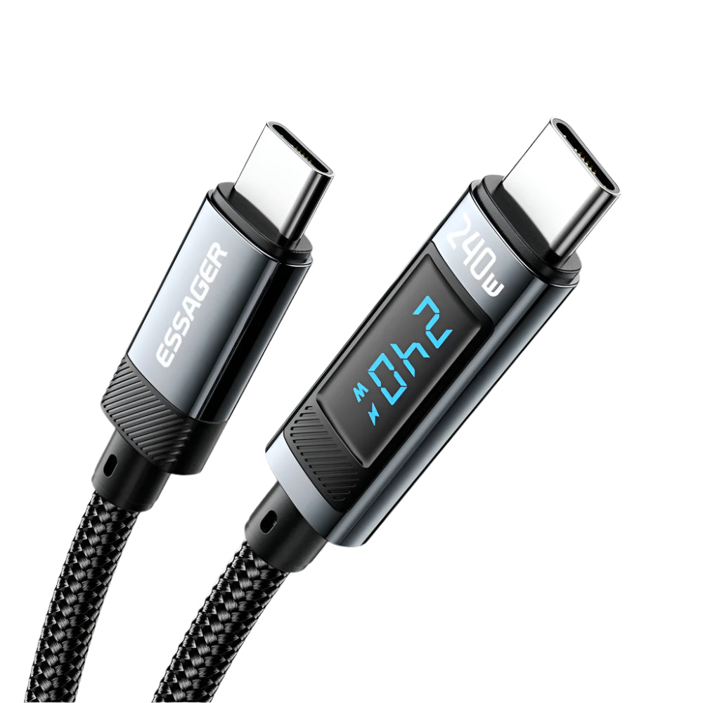 Essager 240W USB-C Fast Charging Cable with LED Display