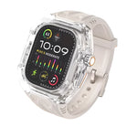 Luxury Transparent Case with Integrated Strap for Apple Watch
