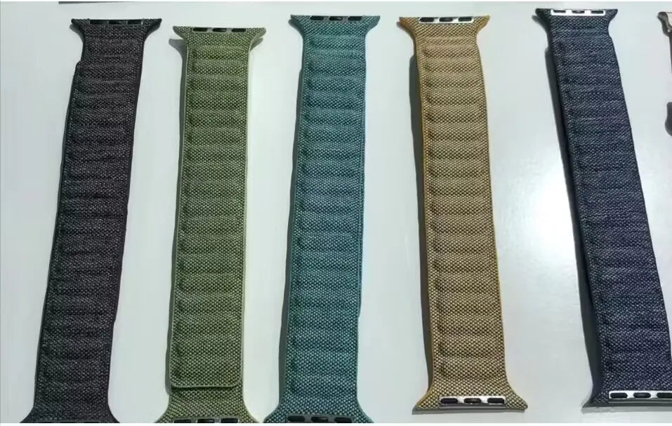 Denim Nylon Magnetic Loop Strap for Apple Watch