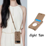 Leather Crossbody Wallet Phone Case with Ring Stand and Card Holder for Google Pixel 9 Series