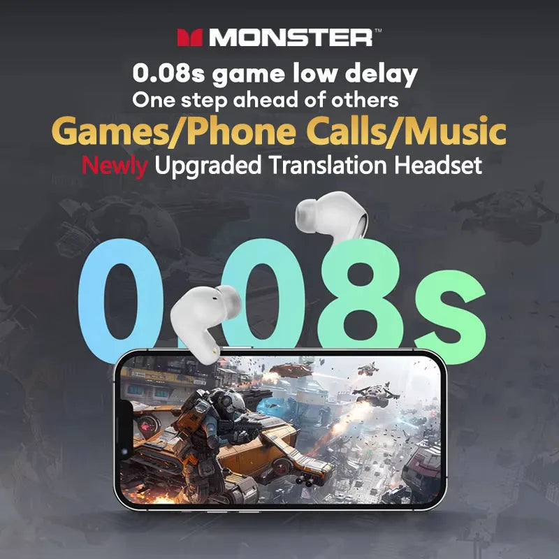 Monster Maxstar MQT52 Bluetooth 5.4 AI Translation Earbuds