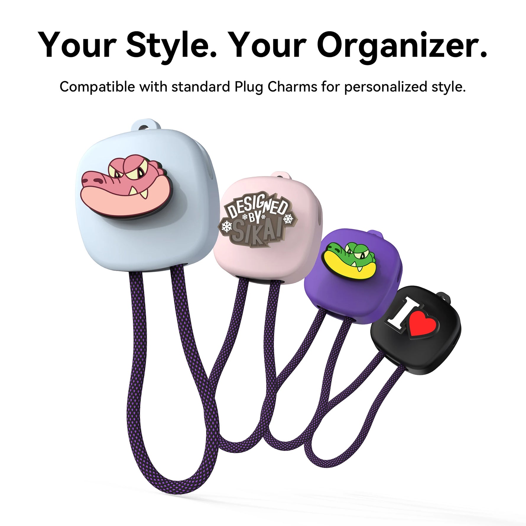 2-Pack Silicone Cable Management Clips