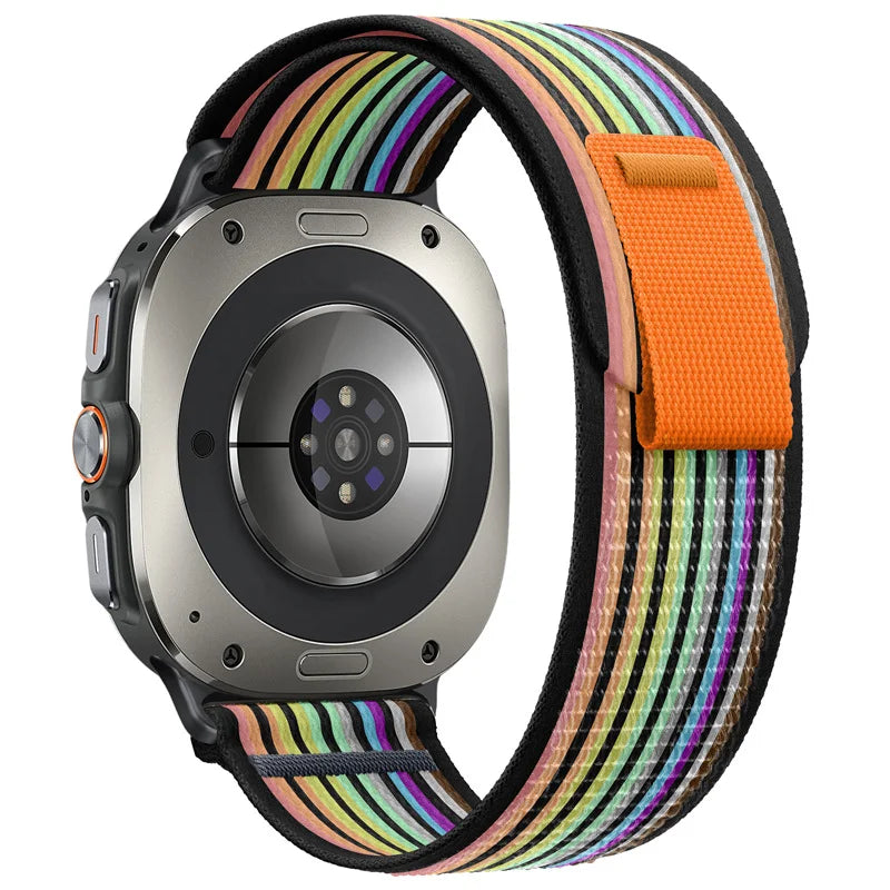 Ribbed Nylon No-Gap Watch Strap for Samsung Galaxy Watch Ultra 2