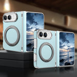 Shockproof Lychee Leather Case with 360° Rotating Ring Stand for iPhone Duo