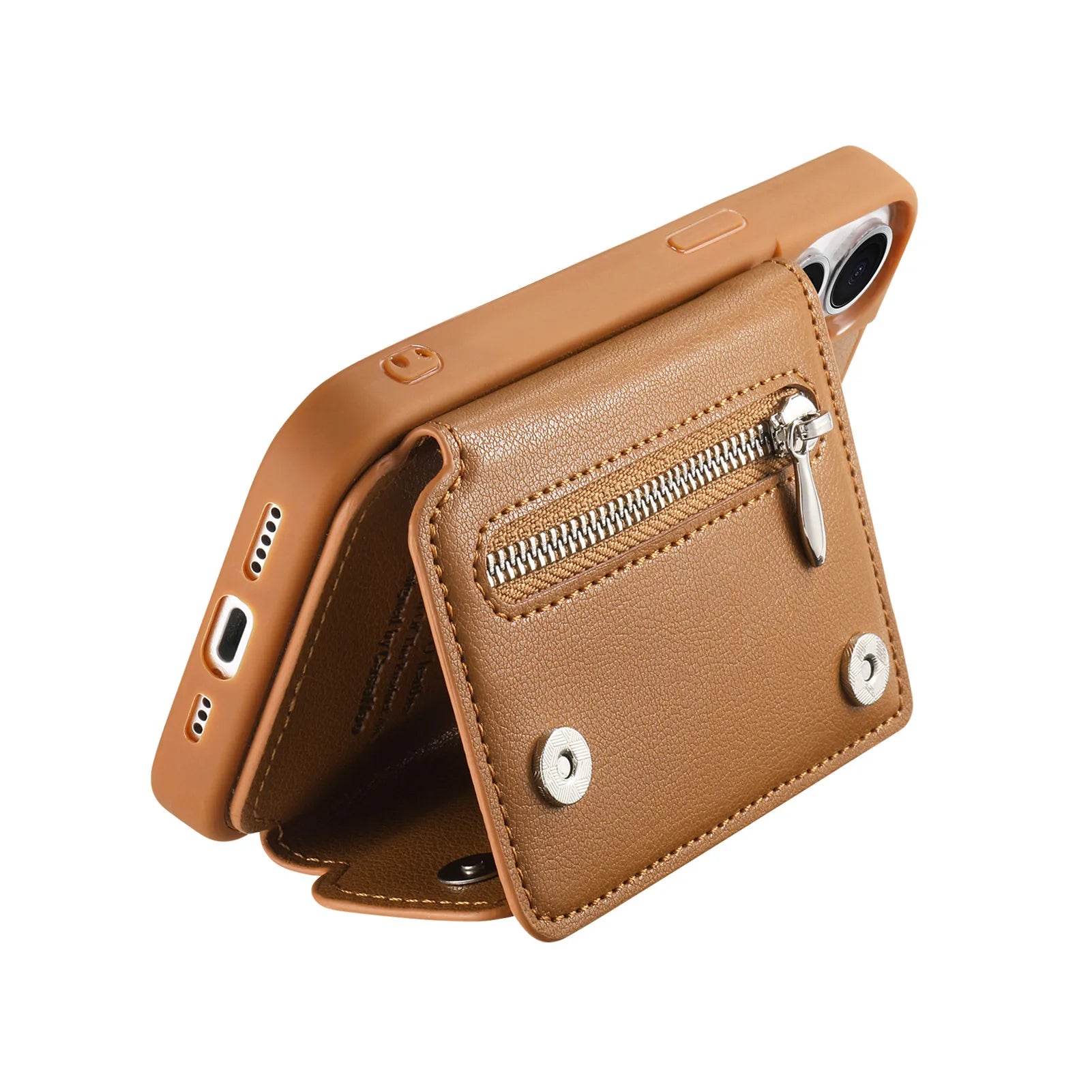 Premium Leather Triple-Fold Wallet Case for iPhone 17 Series