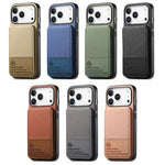 Multi-Functional Twill Weave Leather Wallet Case with Up-Down Opening & RFID Protection for iPhone 17 Series