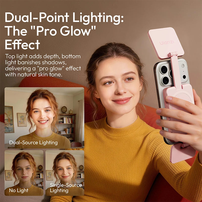 Ulanzi GL01 GlowUp Magnetic Dual-Sided Selfie Fill Light
