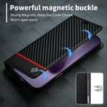 Carbon Fiber Pattern Leather Wallet Flip Case for iPhone 17 Series