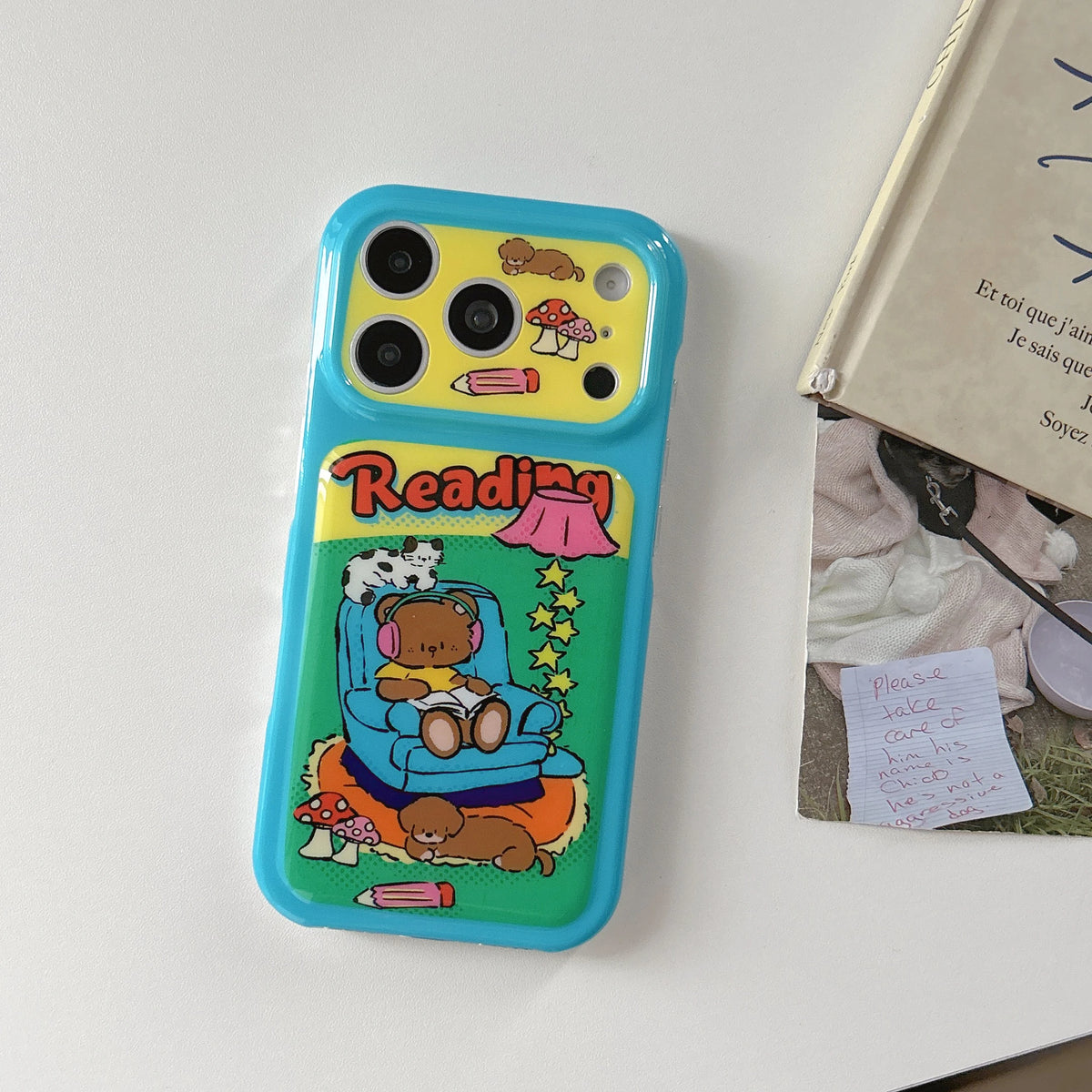 Translucent Back Case with Turquoise Bumper Frame for iPhone 17 Series