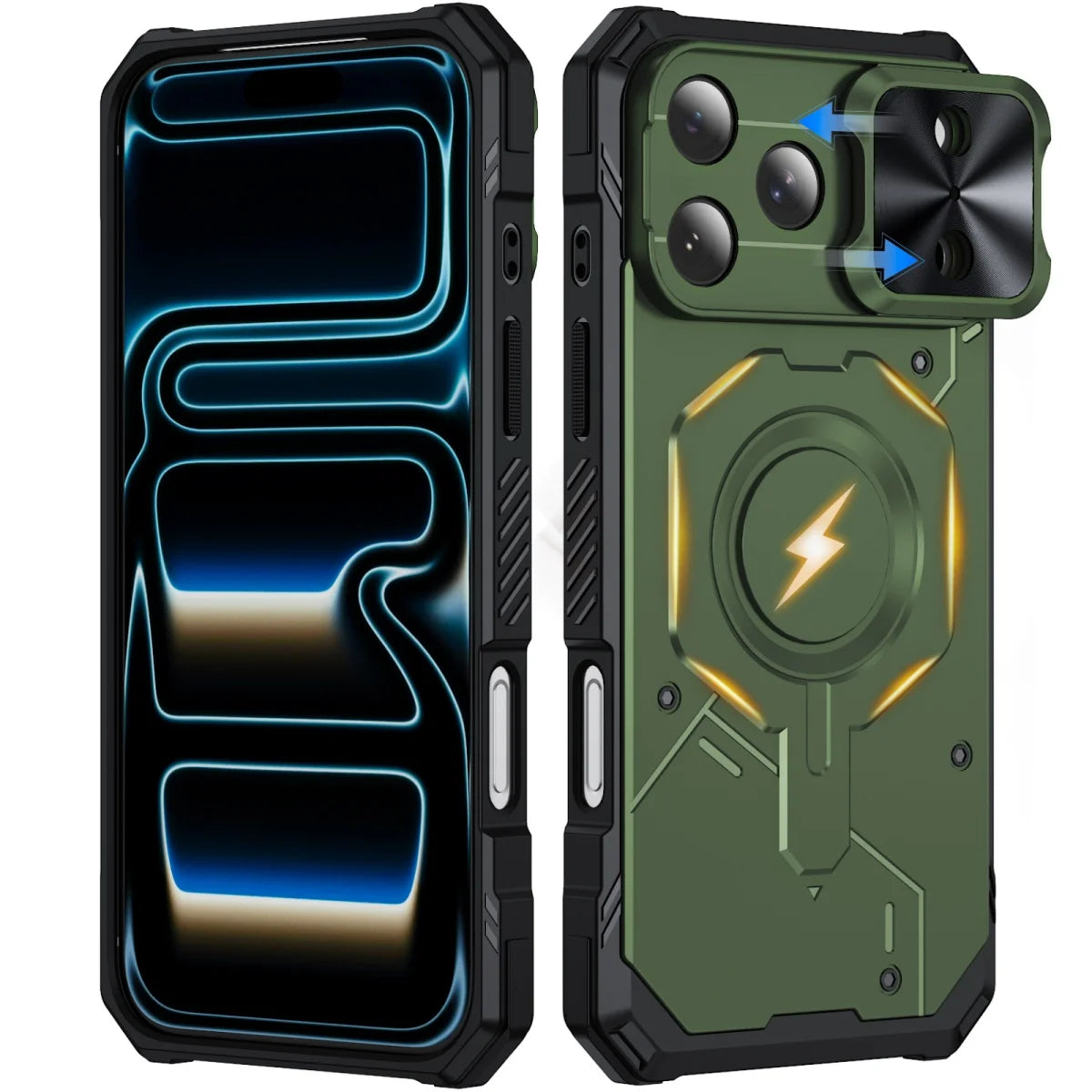 Sliding Lens Cover MagSafe Case with Military-Grade Drop Protection for iPhone 17 Series