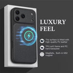 PU Leather MagSafe Case with Raised Camera Guard for iPhone 17 Series