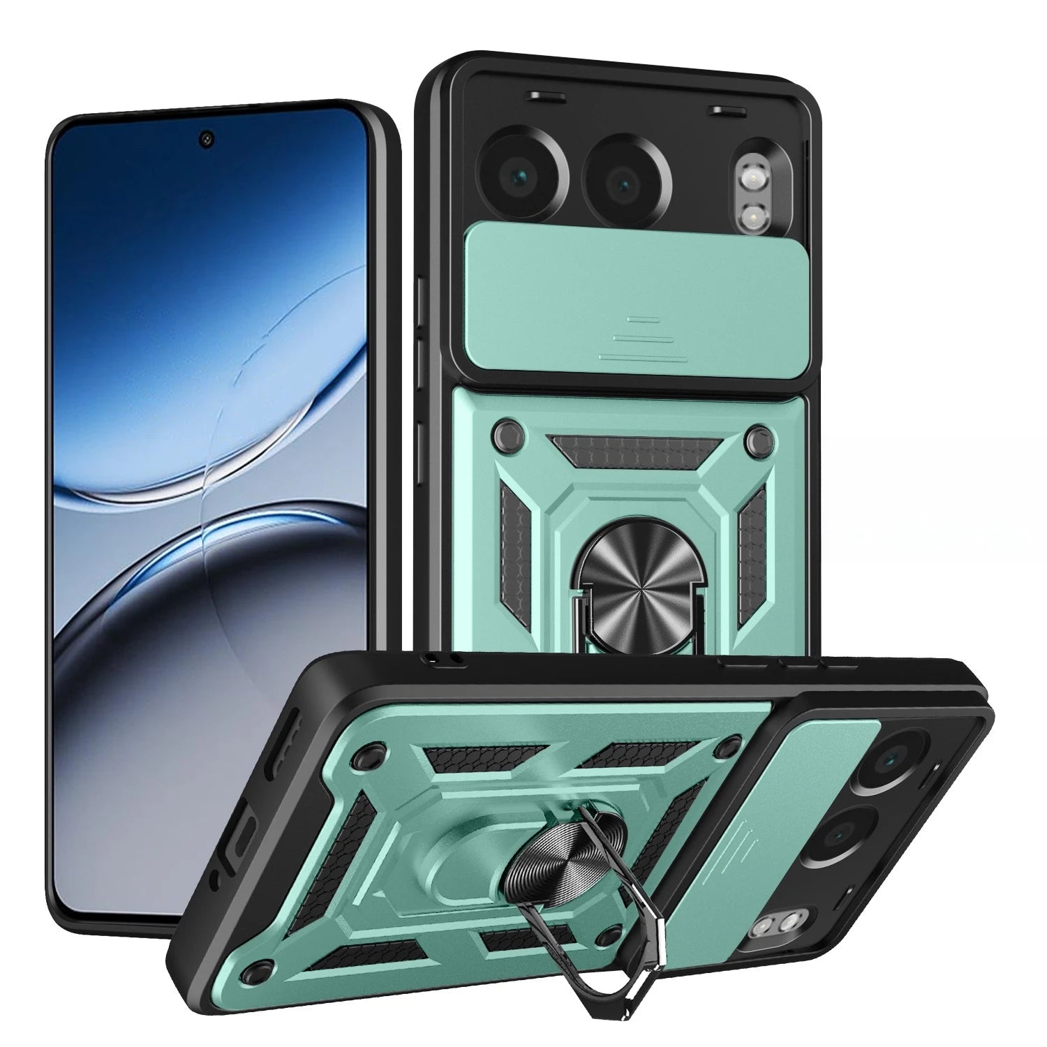 OnePlus Nord 4 Rugged Protective Case with Ring Stand