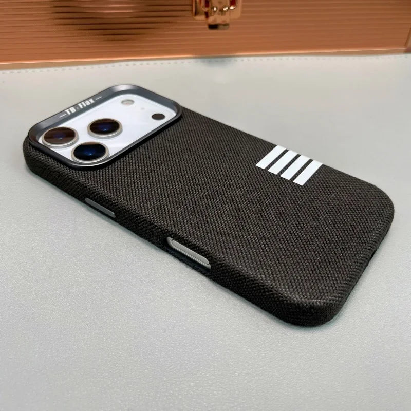 Premium Flax Fabric Magsafe Case for iPhone 17 Series