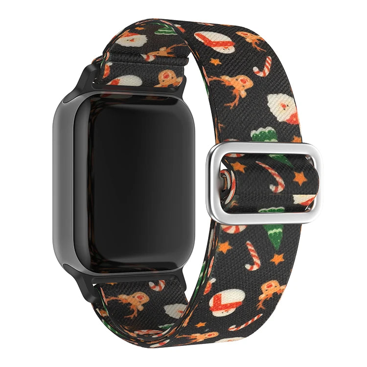 Christmas-Themed Elastic Band for Apple Watch