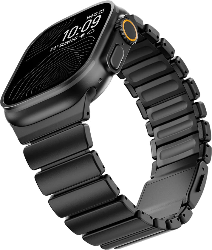 Stainless Steel and Rubber Magnetic Band for Apple Watch
