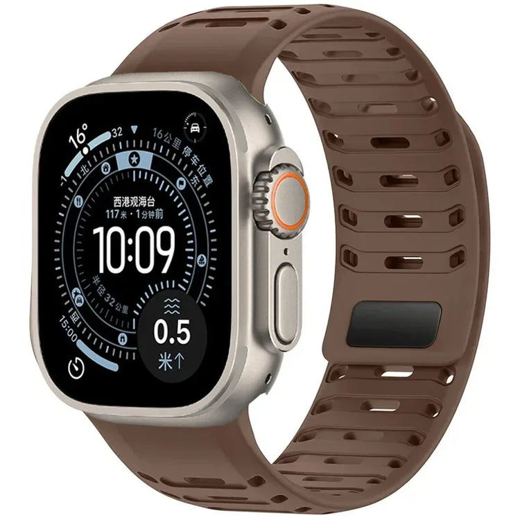 Breathable Silicone Band with Magnetic Clasp for Apple Watch