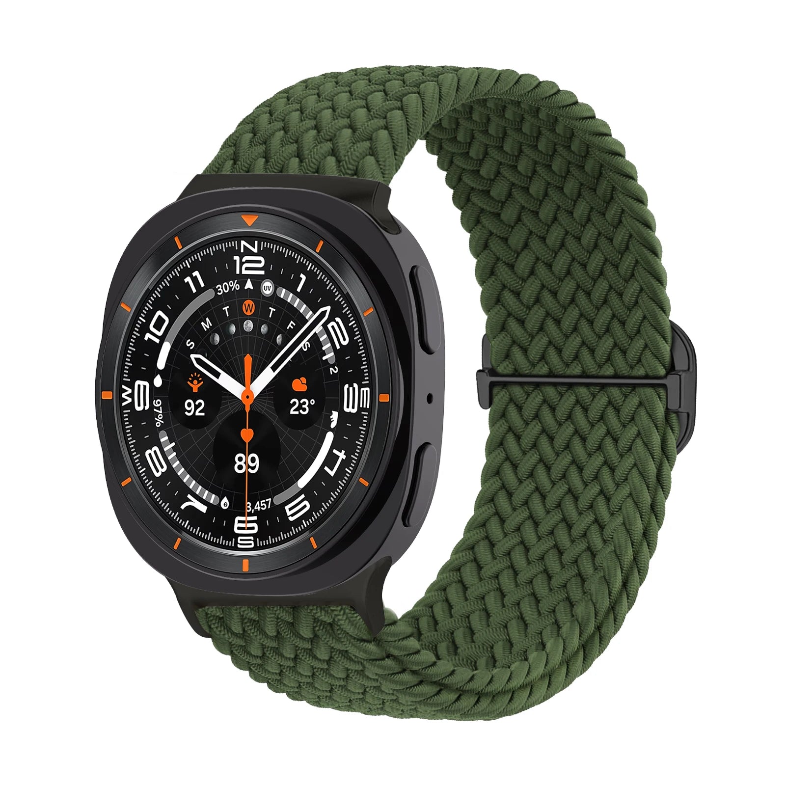 Adjustable Braided Nylon Bracelet for Samsung Galaxy Watch 8 / Galaxy Watch 8 Classic