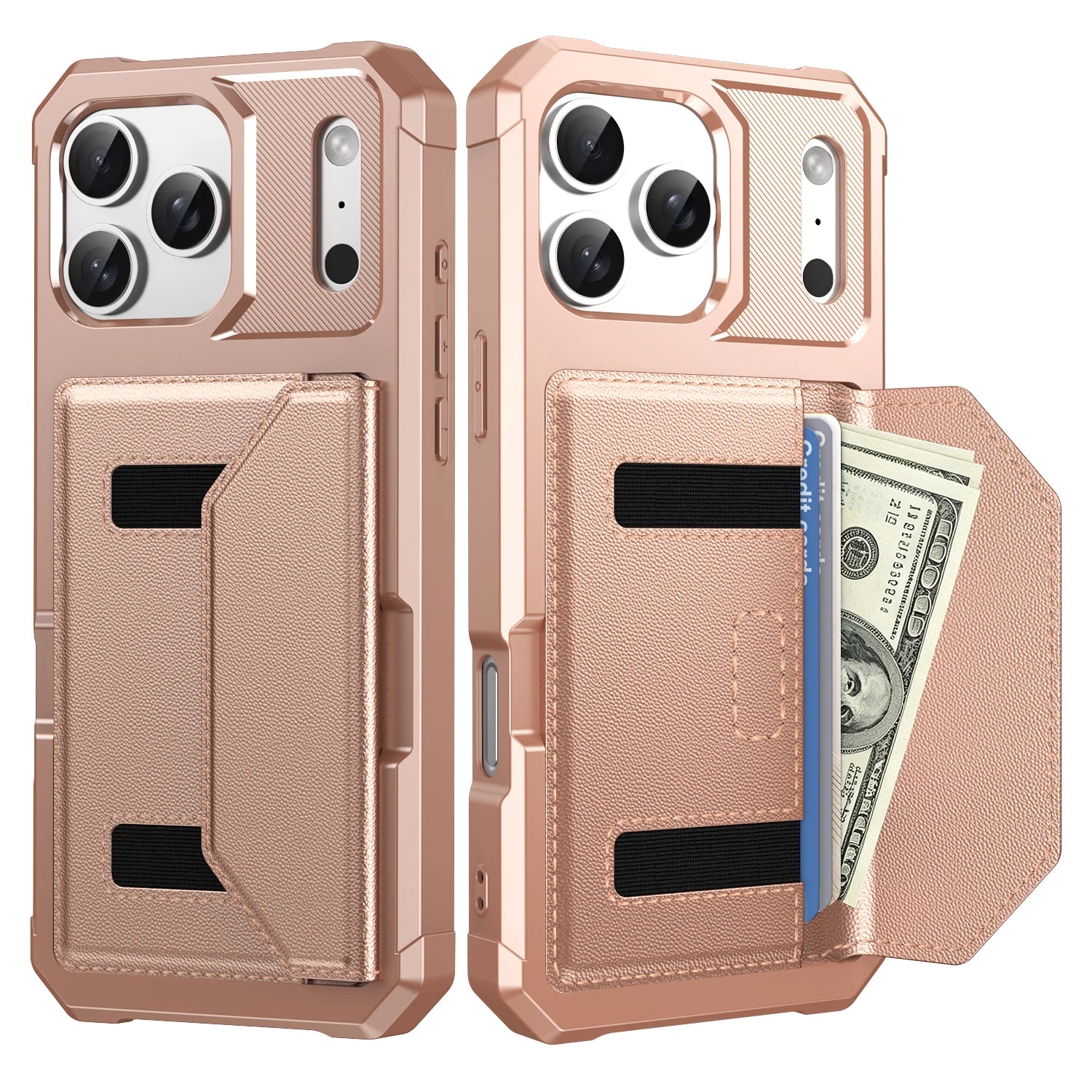 Shockproof Leather Phone Case with Card Storage for iPhone 17 Series