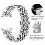 Polished Stainless Steel Watch Band for Samsung Galaxy Watch 8