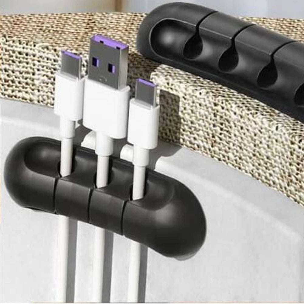 3-Slot Self-Adhesive Cable Organizer Clips